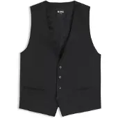 BOSS Gilet cintré en sergé de laine vierge