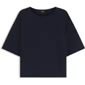 BOSS Pull Relaxed en coton et laine vierge