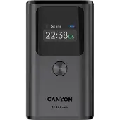 Canyon Station de charge , OnPower 130, TFT, 10000 mAh, PD, 30 W, noir/gris