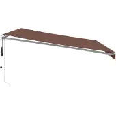 vidaXL Store automatique avec LED brun 450x350 cm
