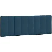 vidaXL Coussin de tête de lit "Hanko" bleu 120 cm velours