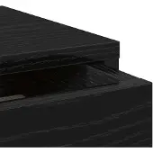 vidaXL Support d'écran avec tiroirs noir aspect chêne 100x27x15 cm