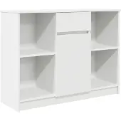 vidaXL Sideboard avec tiroir blanc 101x35x76 cm Bois composite