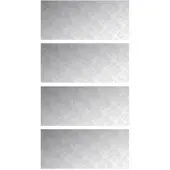 vidaXL Plaques à damier 4 pcs Argent 90 x 40 cm Aluminium