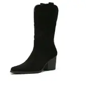 Salinyang Bottes de cowboy noir