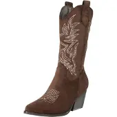 Salinyang Bottes de cowboy beige / marron