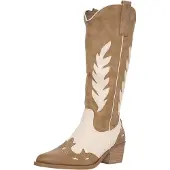 Salinyang Bottes de cowboy crème / kaki