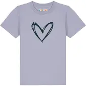 Watabout.kids T-Shirt 'Herzi' lilas / noir