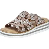 Rieker Mule 'V02R8' marron / argent