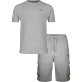 SikSilk Ensemble t-shirt et short Homme Grey Marl