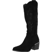 Salinyang Bottes de cowboy noir