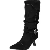 Salinyang Bottes de cowboy noir