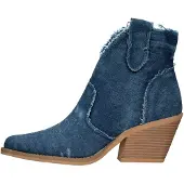 Salinyang Bottes de cowboy bleu foncé