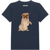 Watabout.kids T-Shirt 'Mops' beige / bleu marine