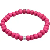 KUZZOI Bracelet 'Kugel' fuchsia / argent