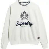 Superdry pour femme. W2012468A Sweat-shirt Country Club blanc (L), Casuel, Coton, Manche longue