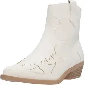Salinyang Bottes de cowboy blanc