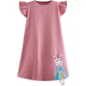 Denokids Robe bleu / jaune / rose