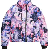 Superdry pour femme. WS110169A Veste de ski matelassée à coupe carrée lilas (L), Sport, Violet, Neige, Durable, Nylon recyclé