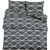 vidaXL Ensemble de literie Gris 140x200 cm coton