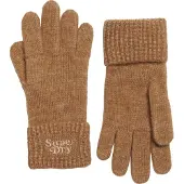 Superdry Femme Côtelée Tricoté Gants, Brun