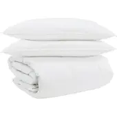 vidaXL Ensemble couette et oreiller 3 pcs Blanc Plume de duvet