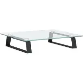 vidaXL Support d'écran noir 40x35x8 cm verre trempé et métal