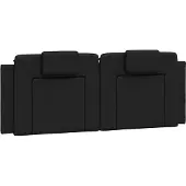 vidaXL Coussin de tête de lit "Viana" Noir 120 cm Similicuir