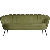 Ebuy24 Nice canapé 3 personnes en velours, vert.