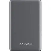 Canyon OnCharge 510, Powerbank, 10.000 mAh, entrée : USB-C, sortie : USB-C PD 20W + Wireless Magnet 15W, slim, gris