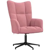 vidaXL Fauteuil relax rose velours