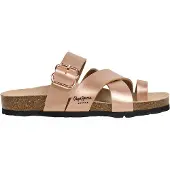 Pepe Jeans pour femme. PLS800005 Sandales en cuir rose Oban Twist (38), Plat, Aucun, Casuel