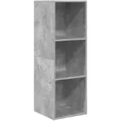 vidaXL Armoire TV murale gris béton 37x37x107 cm Bois composite