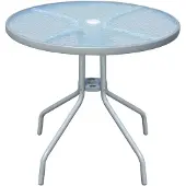 vidaXL Table de jardin 80 x 71 cm Acier Rond Gris