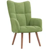 vidaXL Fauteuil relax vert clair velours