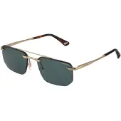Police Splu76-570300 57x18x145 Mm Sunglasses Doré Green/CAT3 Homme