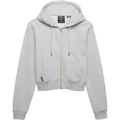 Superdry pour femme. W2012286A Sweatshirt Logo Cropped grey (L), Casuel, Gris, Coton