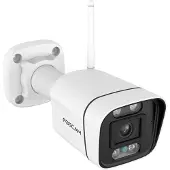 Foscam V8P Caméra de surveillance WLAN Blanc 8MP (3840x2160), WLAN bibande, Projecteur intégré et sirène d'alarme (V8P-W)