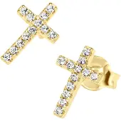 Smart Jewel Boucles d'oreilles or / transparent