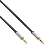 InLine Câble audio mince jack 3,5mm ST/ST, stéréo, 1m