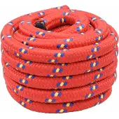 vidaXL Corde de bateau Rouge PP