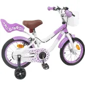 vidaXL Vélo pour enfants 16 pouces, pour les 4-6 ans, violet