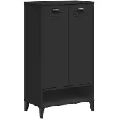 vidaXL Armoire à chaussures VIKEN noir bois d'ingénierie