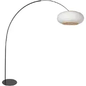 Steinhauer Anne Lighting - lampadaire - Curve - noir - lin métal - lampe arquée - E27 - 4642ZW