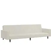 vidaXL Canapé-lit à 2 places crème velours