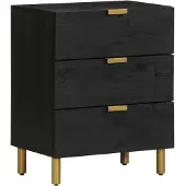 vidaXL Table de chevet noir 50x33x62 cm bois d'ingénierie