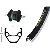 Exal Roue Avant Zx19 Qr Dynamo Shimano Dh3n30