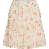 Vila Jupe 'VIEmma' jaune citron / olive / rose ancienne / blanc cassé