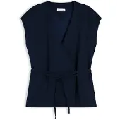Tommy Hilfiger Gilet de costume 'Blend Wrap Waistcoat' bleu marine