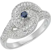 Smart Jewel Bague bleu foncé / argent
